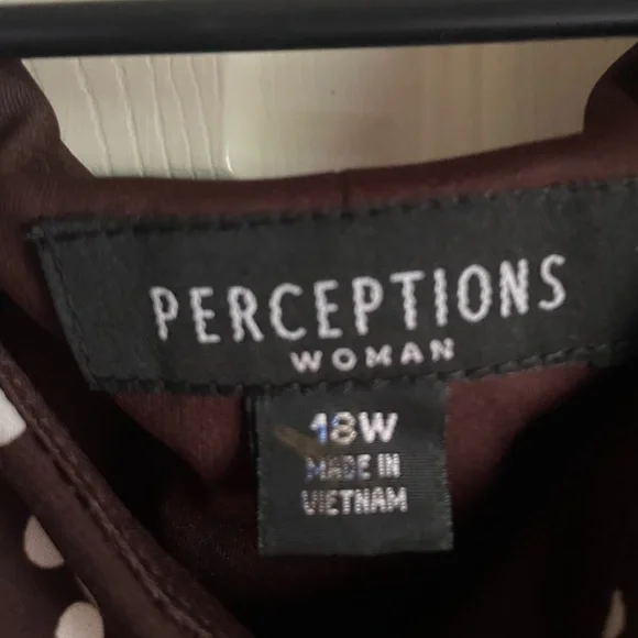 Perceptions Women’s Size 18W Polka Dot Dress - Picture 4 of 12